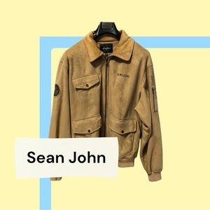 Suede Sean John bomber jacket 2XL